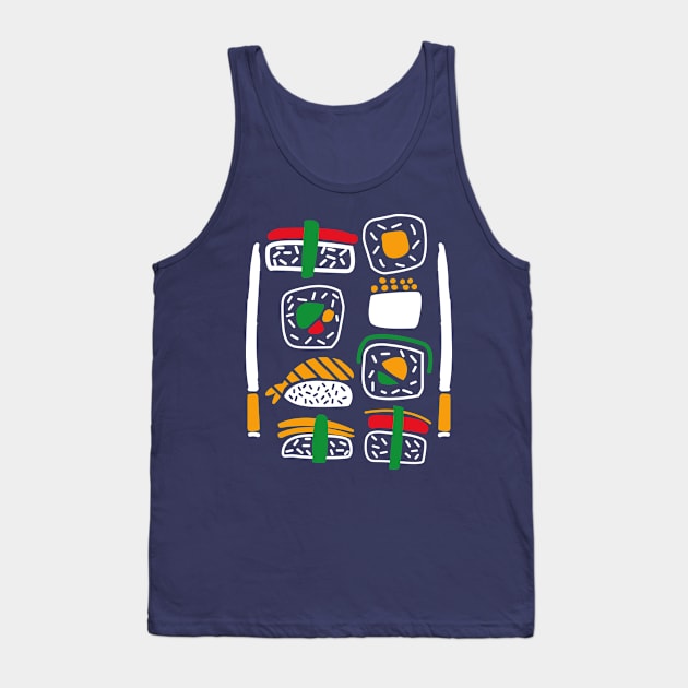 Minimalist Sushi Tank Top by hibahouari1@outlook.com